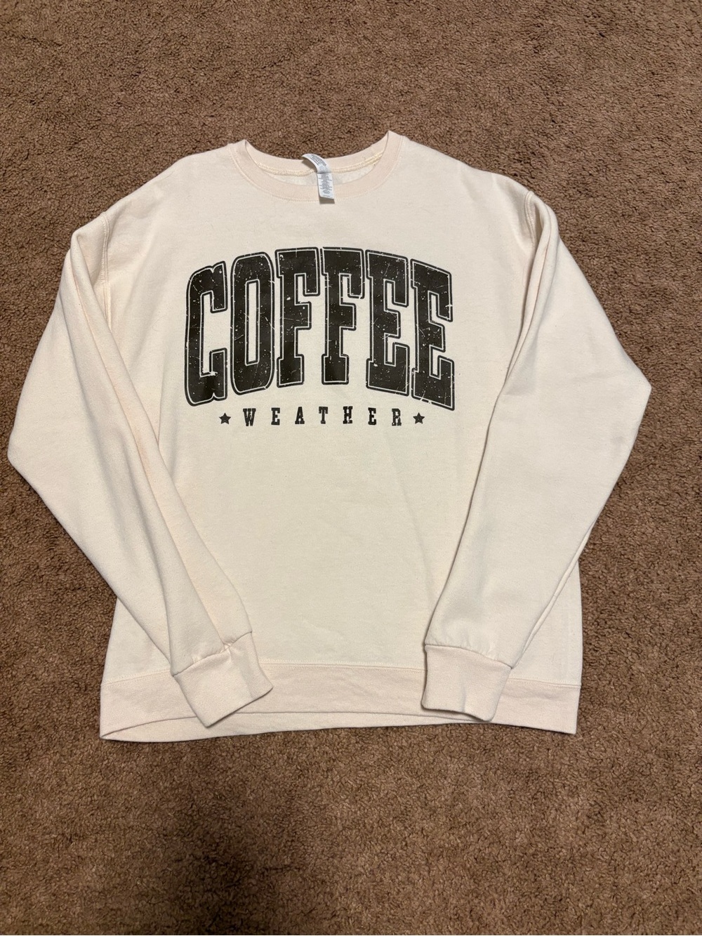 Coffee Weather Crewneck Sweater - Cream